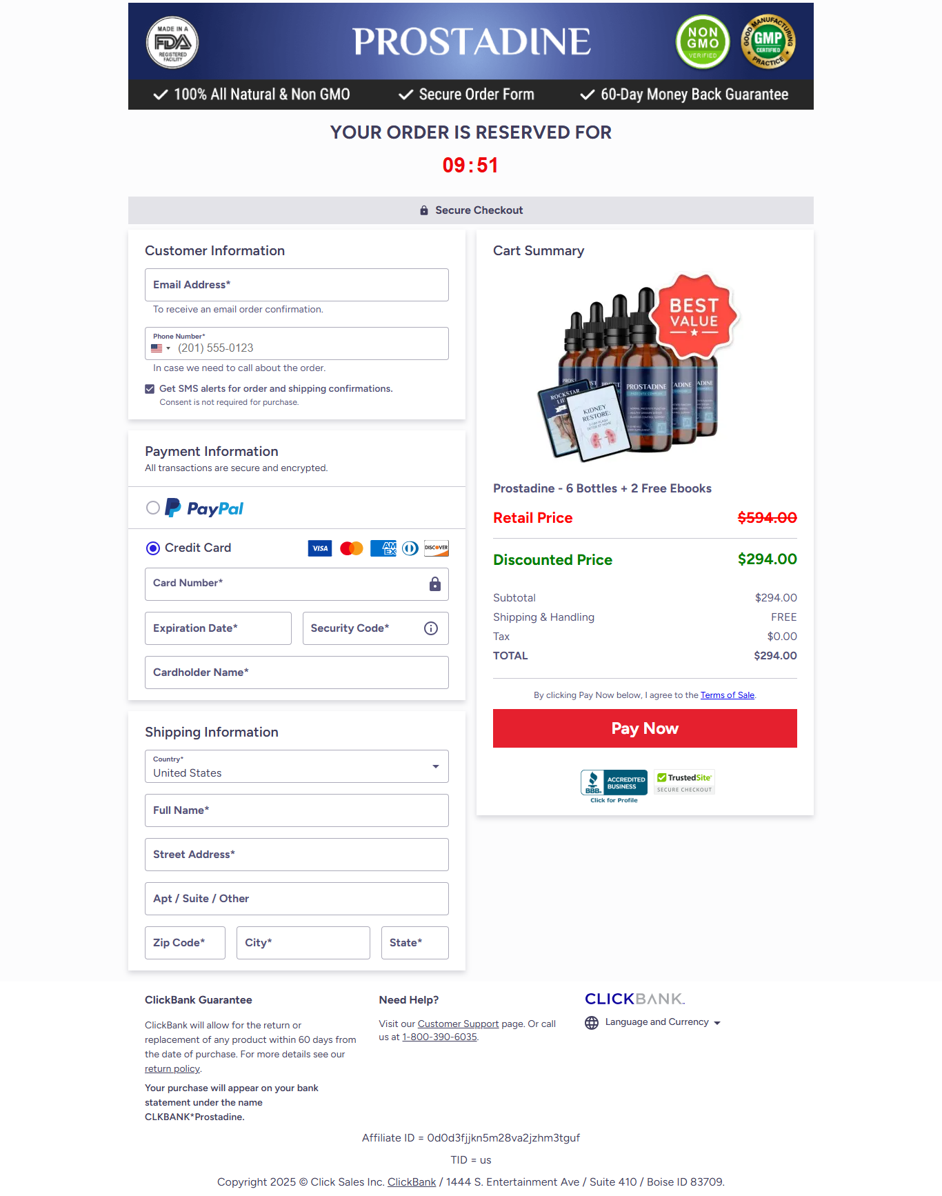 Prostadine - Order Page